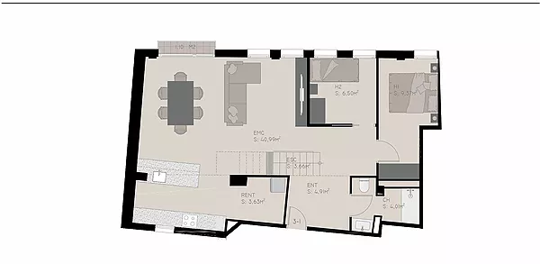 Exclusif penthouse en duplex dans un immeuble neuf du centre historique de Figueres.